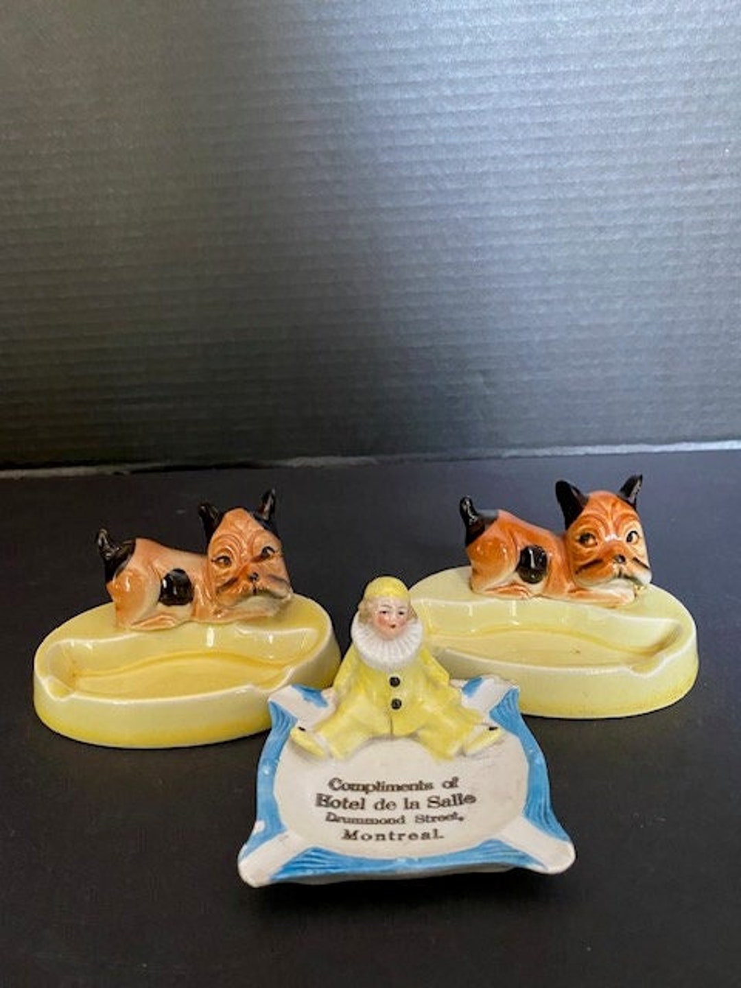 Vintage Ashtray Vintage Ashtrays Dog Ashtray Hotel Etsy