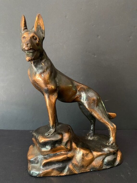 新作揃え Dog Vintage Figurine, Dog Vintage Statue, the Tin Tin Rin アンティーク雑貨