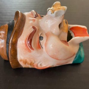 Ashtray, Vintage Ashtray, Man Ashtray, Made In Japan, Kitschy Ashtray, Vintage Ashtray, Smoker, Tobacciana, Smoker, Unique Vintage Ashtray