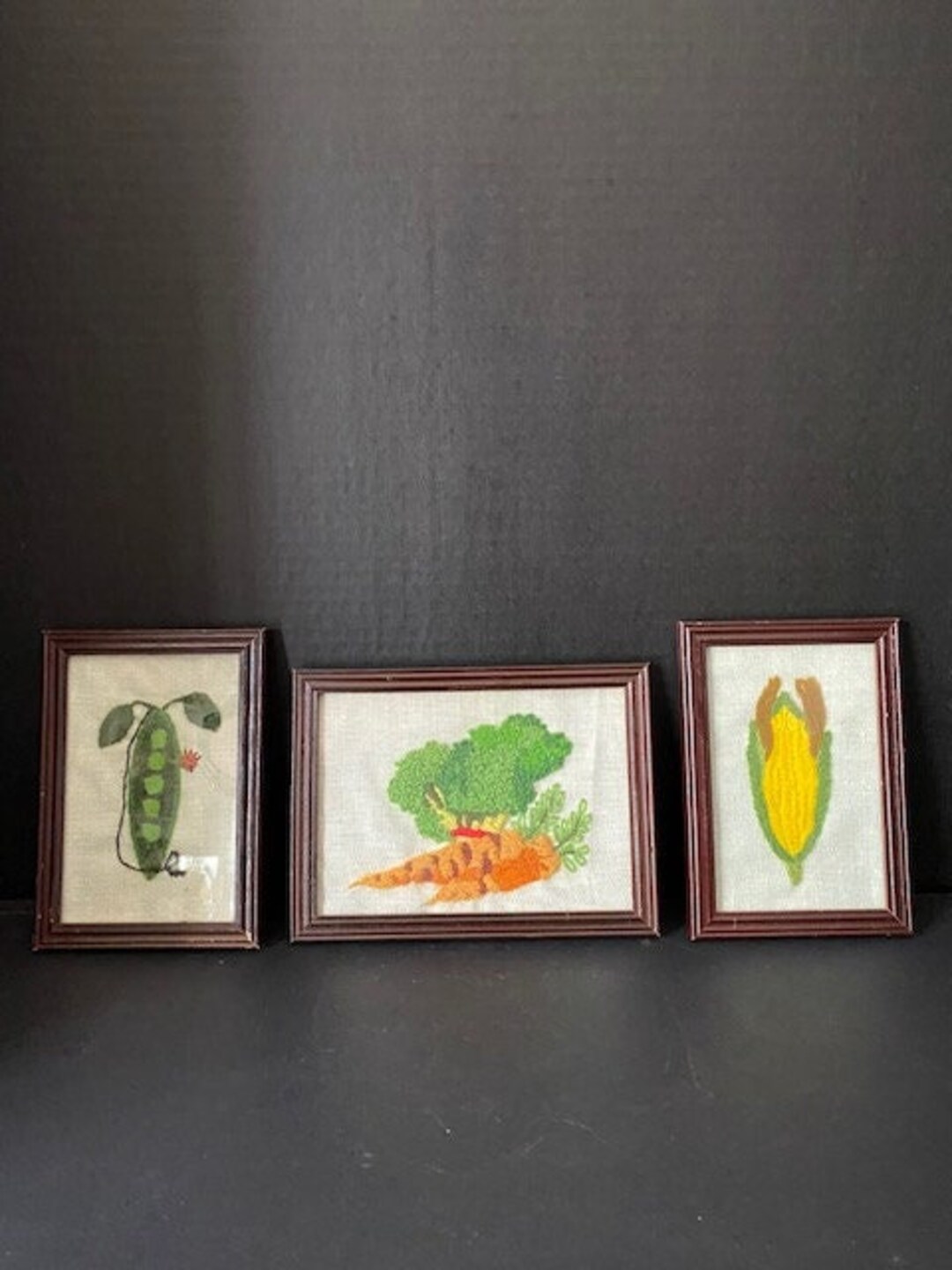 Vintage Needlepoint Pictures, Veggie Pictures, Crewel Art, Vintage