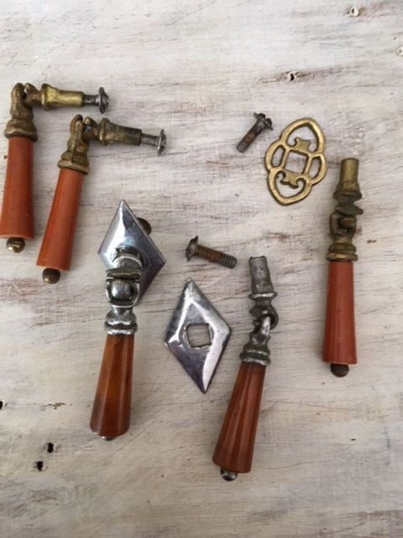 5 Bakelite Cabinet Hardware Handles Bakelite Etsy