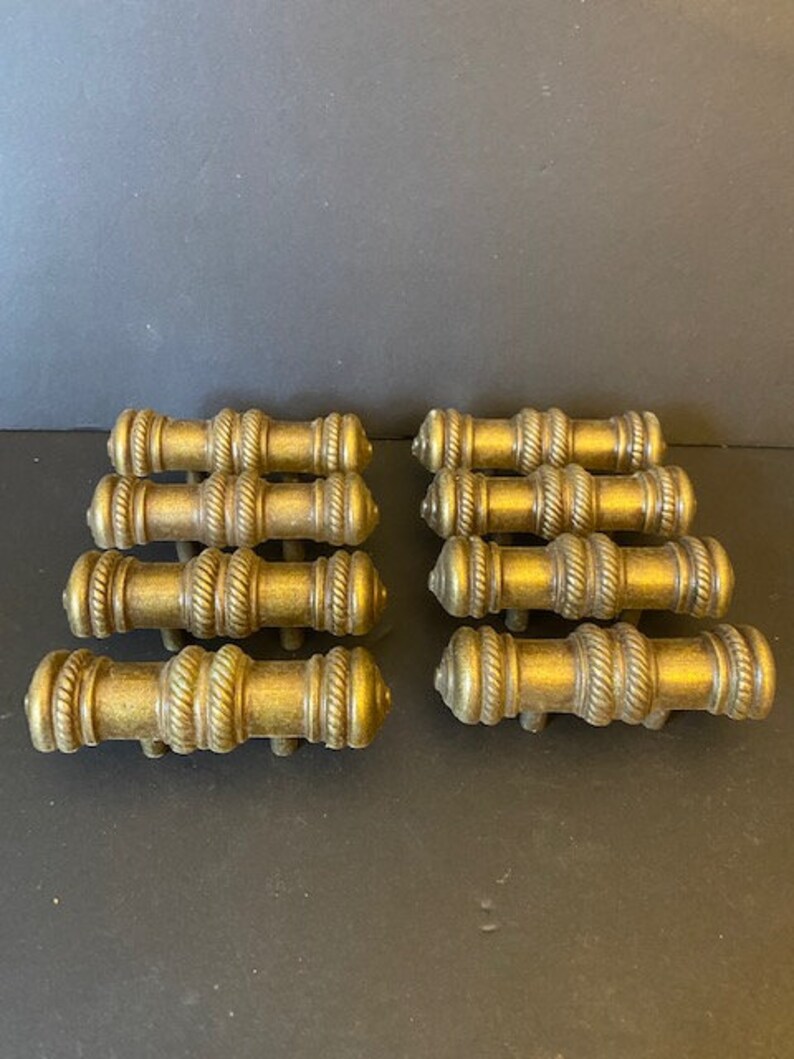 8 Hardware Handles Brass Handles Antique Brass Etsy