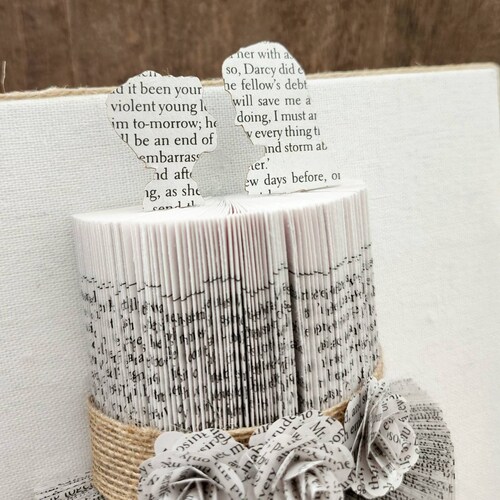 Pride and Prejudice Book Page Wedding Cake Centerpiece Wall Hanging