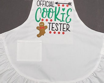 Children's Cookie Tester Apron with Ruffles