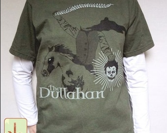 SALE + FREE SHIPPING! Dullahan Irish Headless Horseman Eco-friendly Organic Cotton Tee, Irish T-Shirt, Irish Mythology, Horror, Ghoul