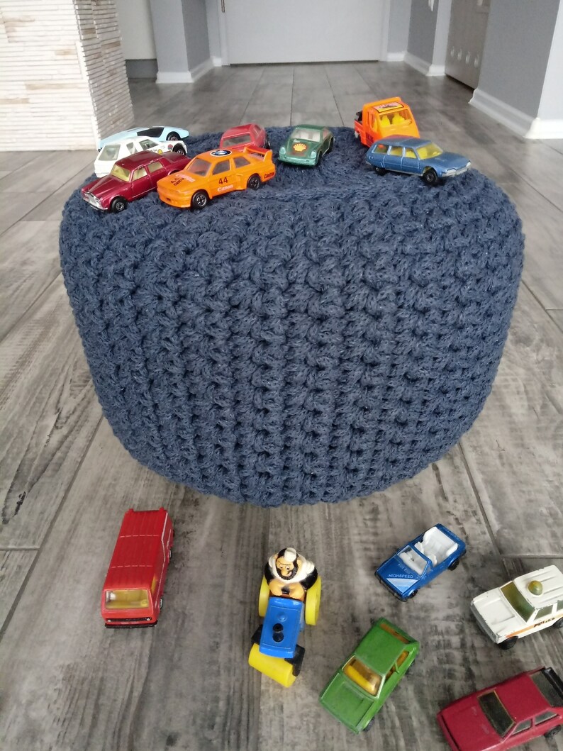 STUFFED Crochet Pouf/poof/ottoman/footstool/home Etsy