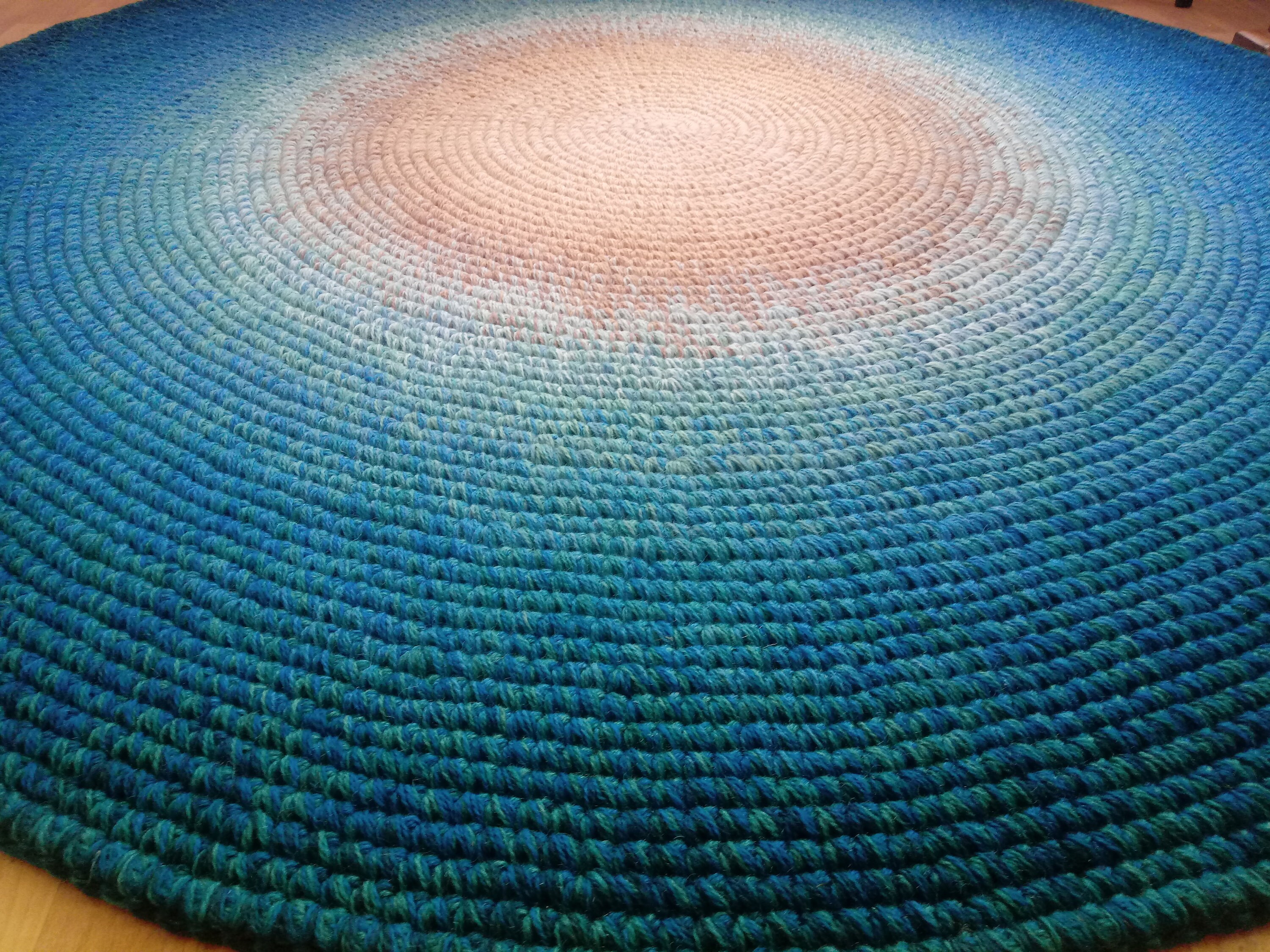 Handmade Wool Round Rug, Modern Crochet Carpet - Etsy, image size:3000x2250