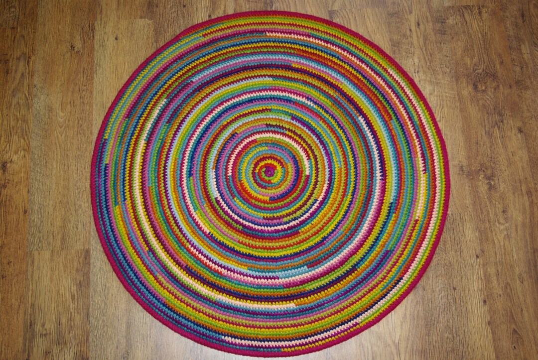 Round Rug/rug/floor Rugs/handmade Rug/carpet/wool Rug/alfombra/teppich ...