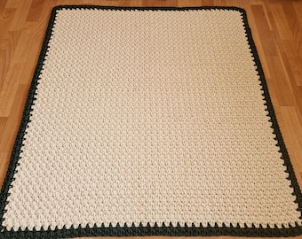 Handmade Cotton Rug, Chunky Knit Area Rug, Custom Color