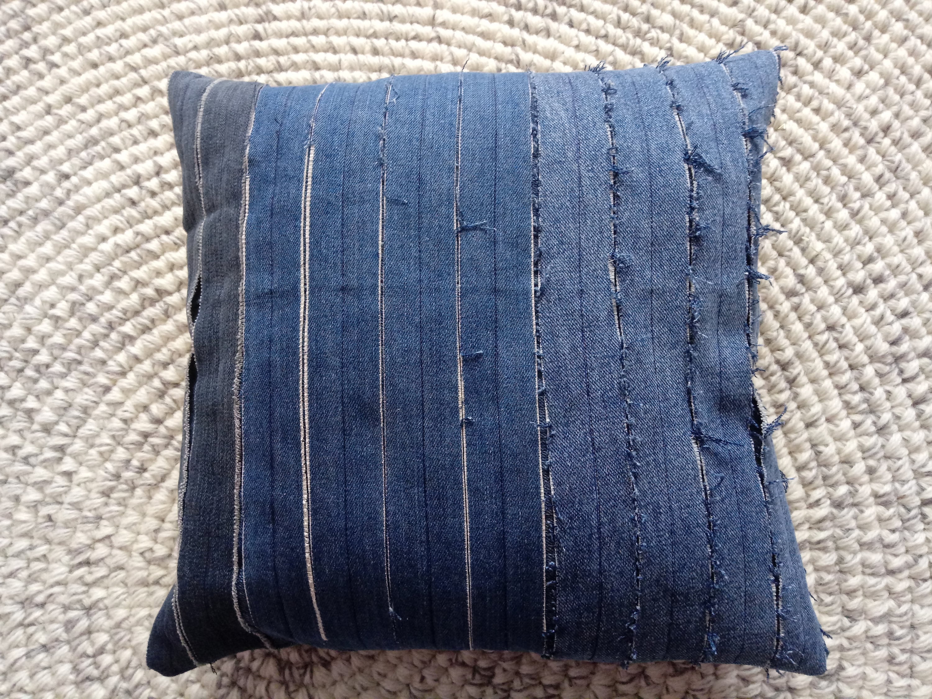 Blue jean cheap throw pillows