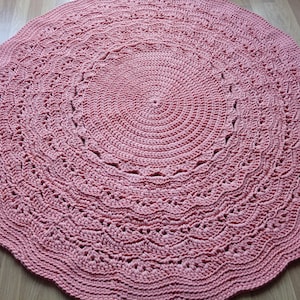 Handmade Cotton Chunky Crochet  Rug/Crochet Nursery Rug/Skandinavische Teppich/Floor Rugs/Carpet/Rund Alfombra Trapillo