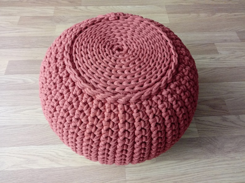 STUFFED Crochet Pouf/poof/ottoman/footstool/home Etsy