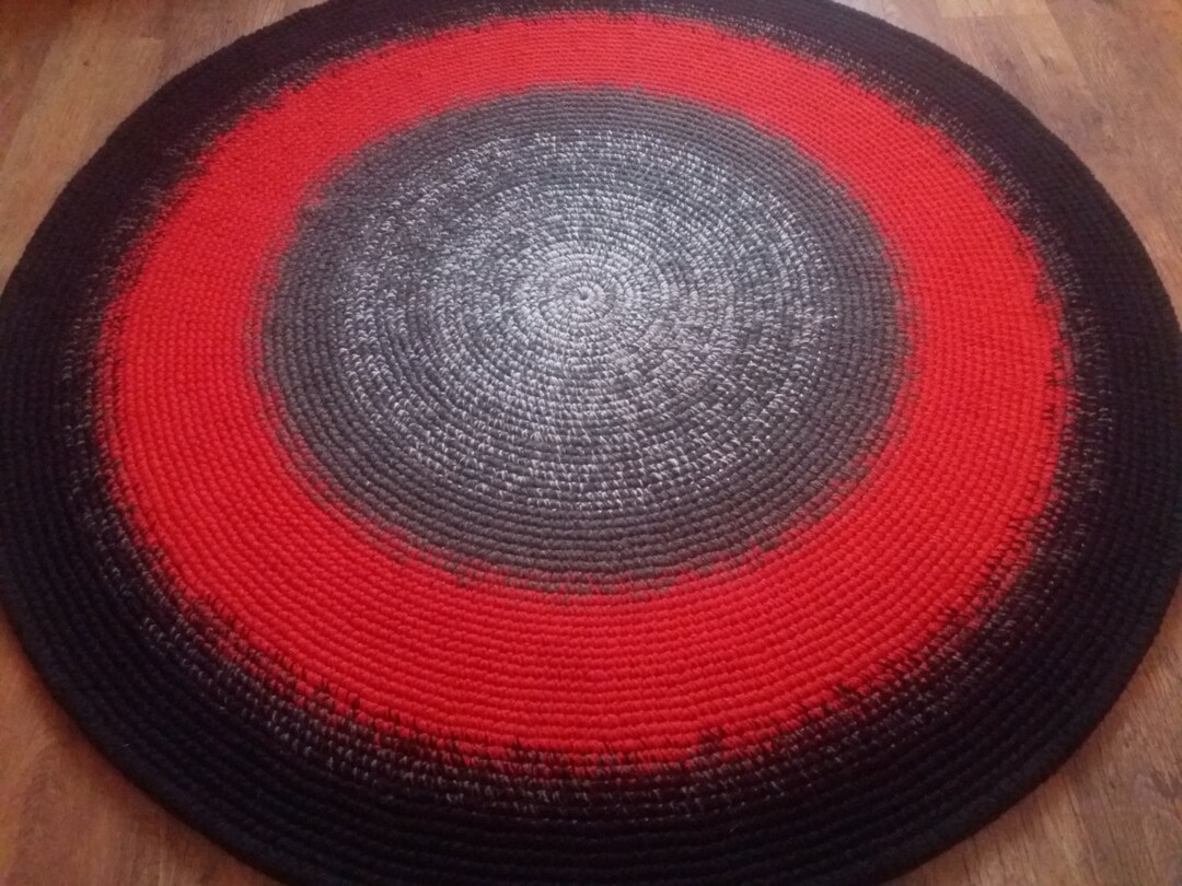 Handmade Circular Rug Handmade Wool Round Rug: Modern Crochet Area Rug - Etsy
