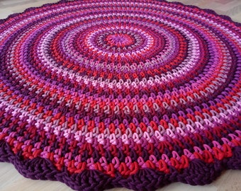 Handmade Chunky Cotton Crochet Rug, Nursery Decor