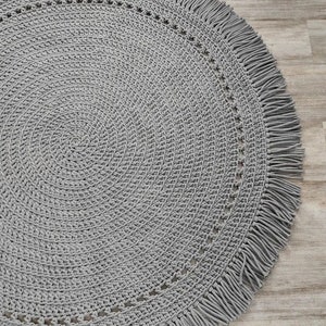 Handmade Cotton Chunky Crochet Cream Rug/Crochet Nursery Rug/Skandinavische Teppich/Floor Rugs/Carpet/Rund Alfombra Trapillo