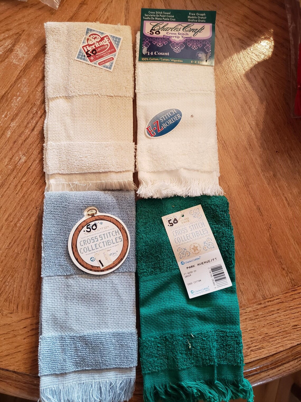 Aida Cross Stitch Fingertip Tea Towels Many Colors Etsy