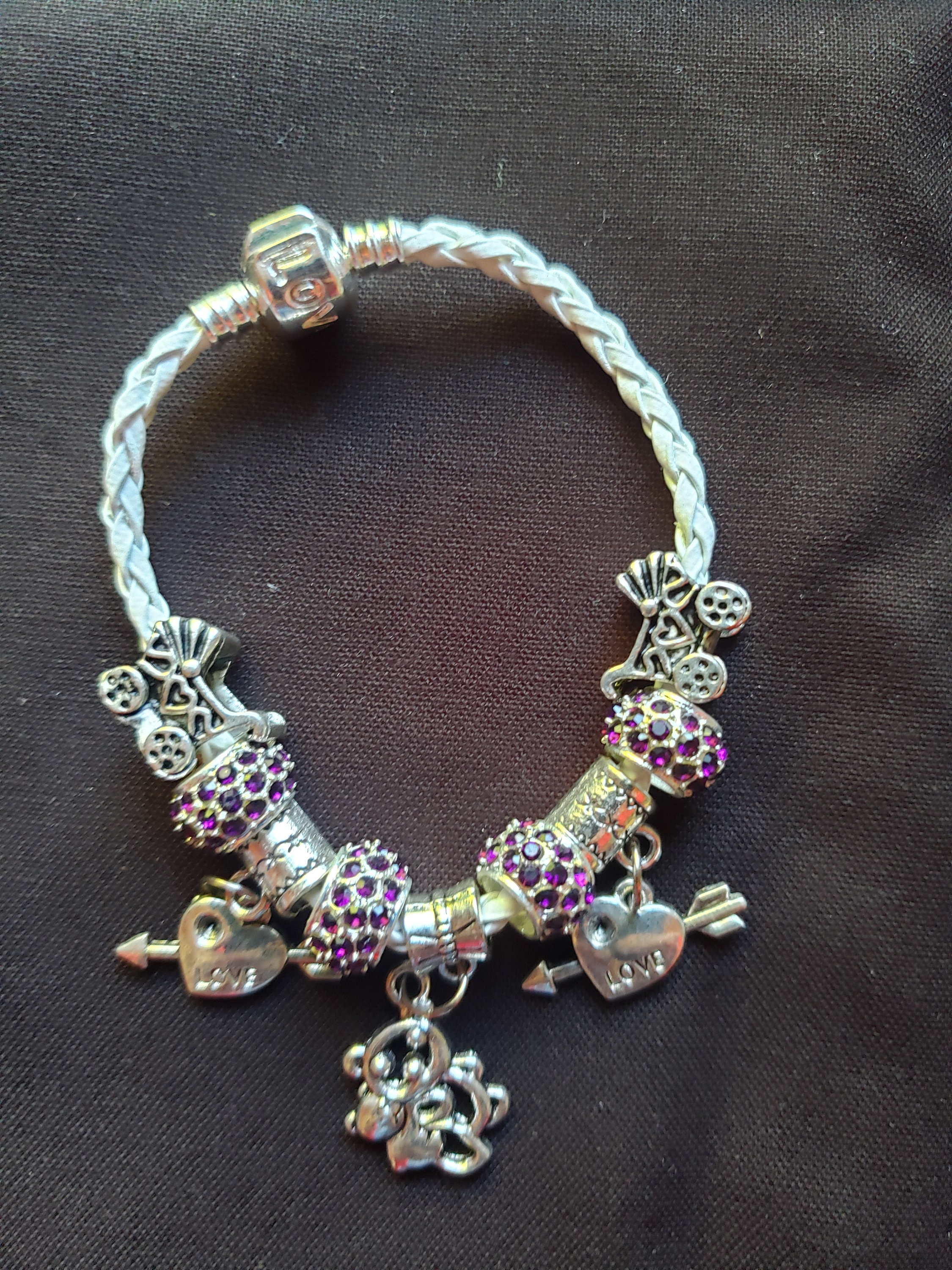 Silver plated bracelet glass Beads Pandora Style Charm Bracelets for women  price in Egypt  Amazon Egypt  kanbkam