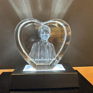 New LED Light Stand for 3D Photo Glass, Crystal Portrait Base, color changing Light Base, Night Light, Anniversary, Weddings, Home Decor