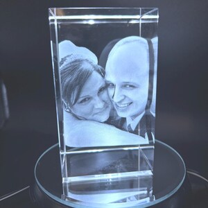 personalized 3D picture in A crystal wedding birthday gift custom photo 3D cube Custom-made with your photo