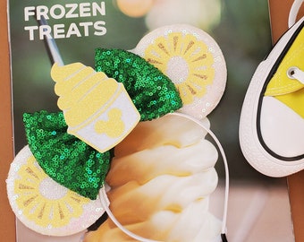 Dole Whip Inspired Mouse Minnie Ears, Pineapple Minnie Ears, Minnie Ears, red Minnie Ears, sequin Minnie ears, Disney ears, mickey ears