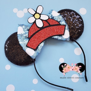 Mouse Minnie Ears, Classic Daisy Hat Inspired Minnie Ears, Minnie Ears, red Minnie Ears, sequin Minnie ears, Disney ears, mickey ears