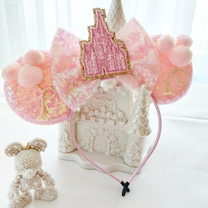 Pink Designer Headband Ears NEW?2025 Disney Parks WDW Solid Pink Bow Minnie Mickey Ears  main image 2