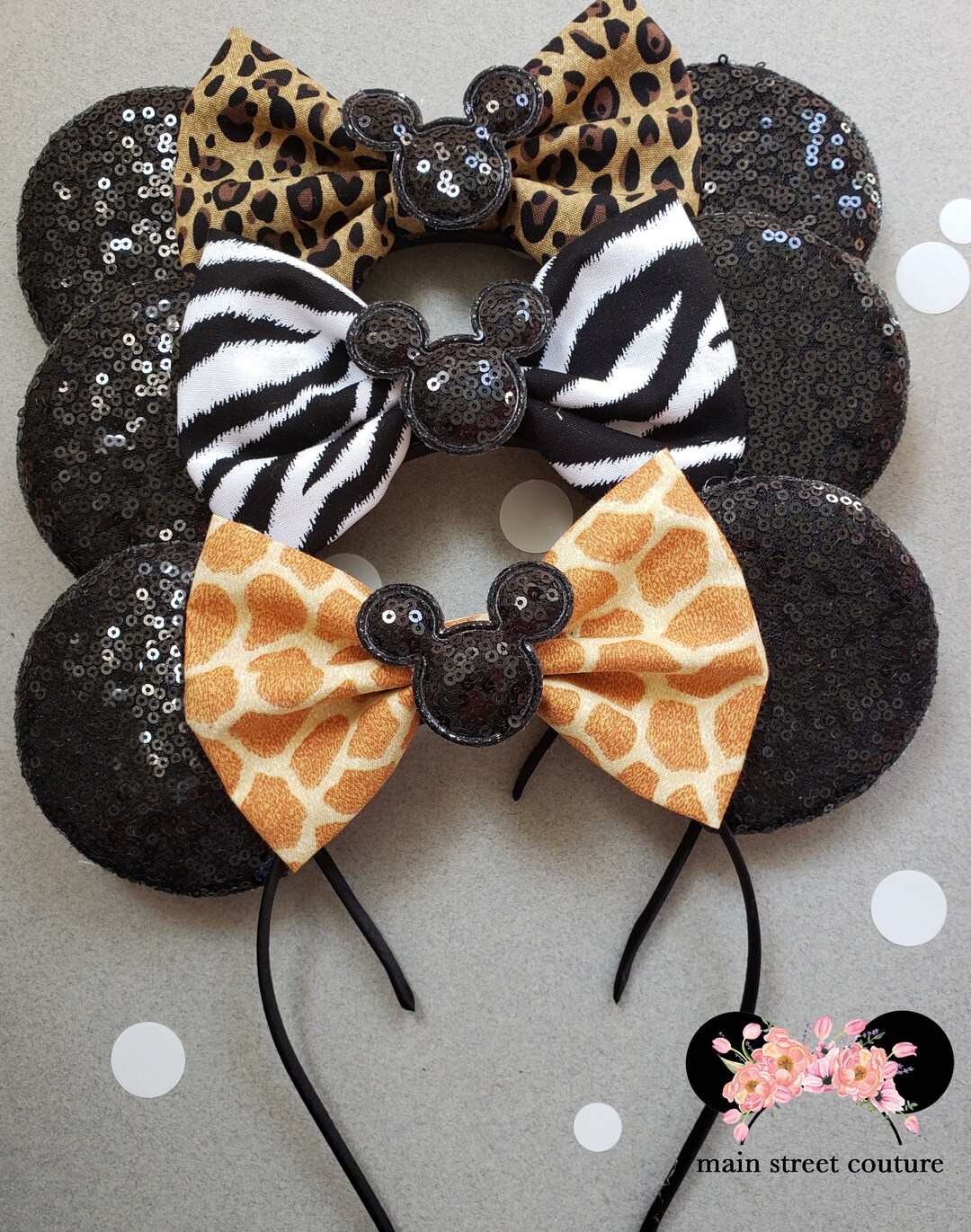 Deluxe Sequin Animal Kingdom Ears, Animal Kingdom Minnie  display picture 3