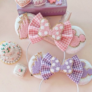 Lilac or pink Disney Mode Chenille patch Minnie Ears, patch ears designer ears Trendy Disney Inspired Womens.