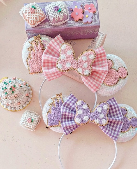 Lilac or Pink Disney Mode Chenille Patch Minnie Ears, Patch  display picture 1