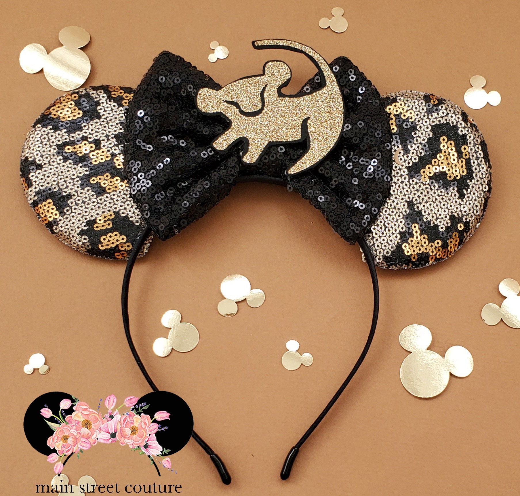 Denim Louis V Minnie Ears, Crystal Minnie Ears