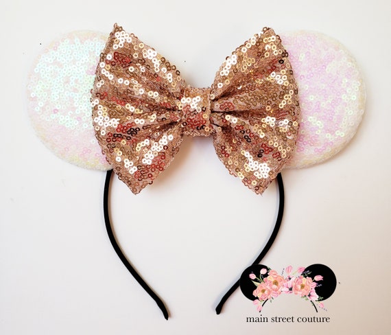 Sequin Rose Gold and White Pastel Dream Ice Parlor Minnie  display picture 2