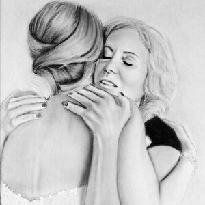 Custom Portrait Wedding Gift Daughter to Mom