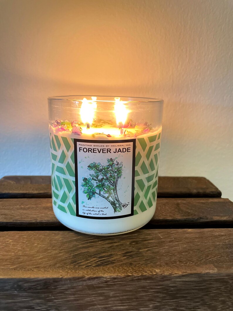 FOREVER JADE Garden Scented Candle Soy Wax Flowers Jade Etsy