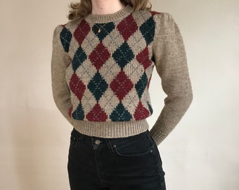 Torah argyle sweater Clearance