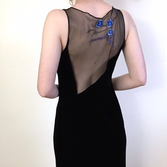 black velvet evening dress