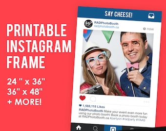 Signo de marco selfie, marco selfie, apoyo de fotomatón, signo de boda, apoyo de fotos, redes sociales { DIY imprimible }