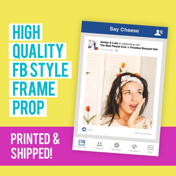 Instagram Photo Prop Cut Out Xmas Instaframe Selfie Board Frame Christmas Party