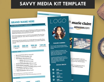 Media Kit + Rates Sheet, SAVVY, Press Kit, Blog Sponsorship, Pitch Kit (2 Pages)