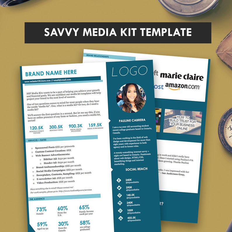 Media Kit Rates Sheet, SAVVY, Press Kit, Blog Sponsorship, Pitch Kit 2 ...