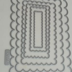 Destash-QuicKutz Nesting Scalloped Rectangle Cookie Cuuter Dies (6pc)