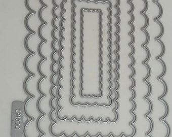 Destash-QuicKutz Nesting Scalloped Rectangle Cookie Cuuter Dies (6pc)