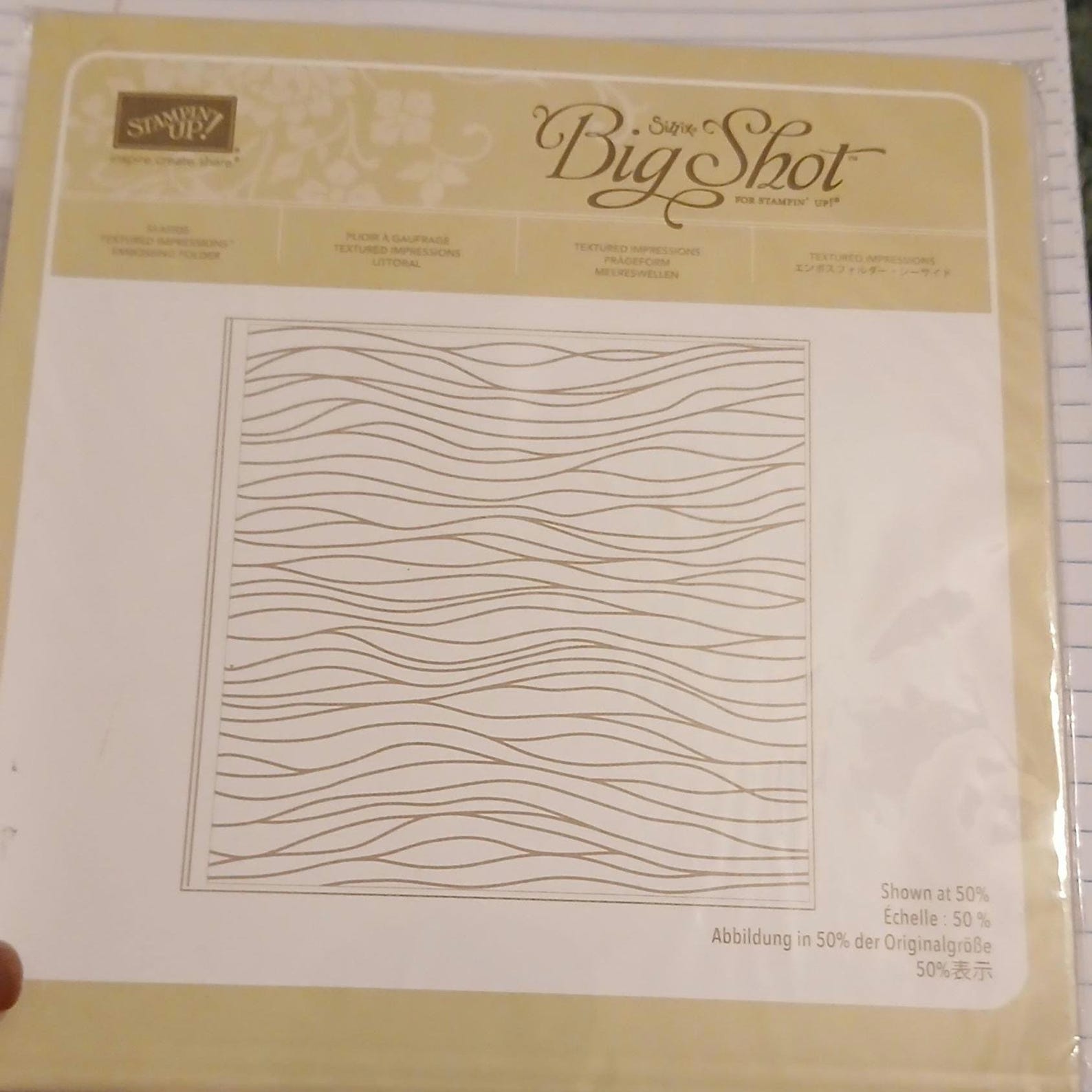 Stampin' up Seaside Textured Impressions Embossing Folder Sizzix Big ...