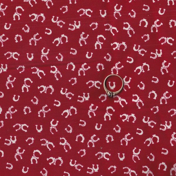 Great Favorite, Horseshoe, Michael Miller Vintage Cotton Fabric - Quilt, Sew, Craft - By the Half Yard