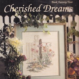 Stara ulotka Pauli Vaughan Counted Cross Stitch - Cherished Dreams - Książka dwudziesta druga - Około 1989 r.