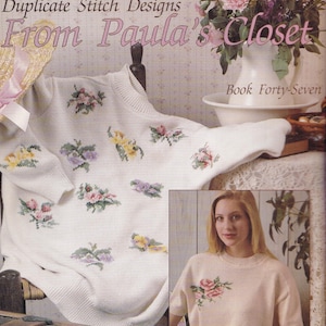 Ulotka z rocznika Paula Vaughan Counted Cross Stitch - From Paula's Closet - Książka czterdziesta siódma - Około 1992 r.