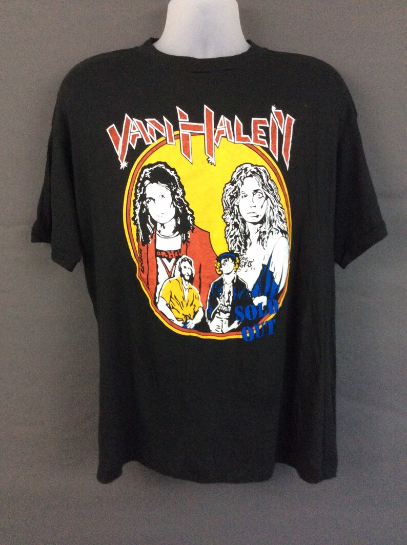 Vintage 80s Van Halen Tour T-Shirt Sold Out Concert Tour Tee | Etsy