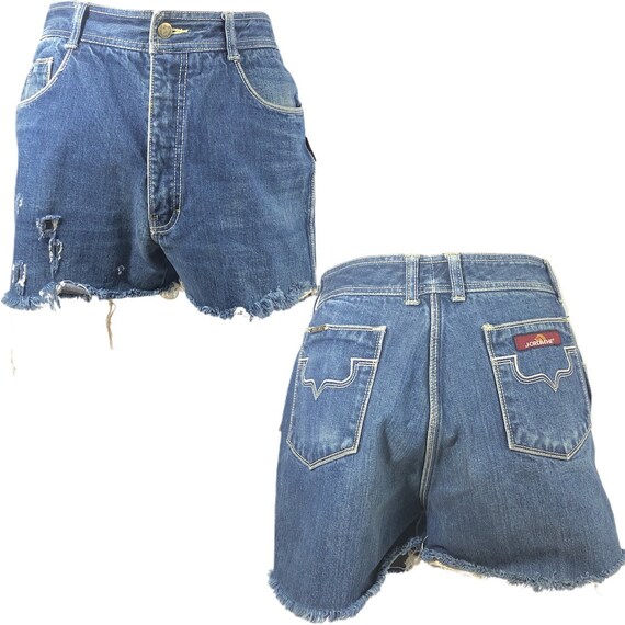 faded denim shorts