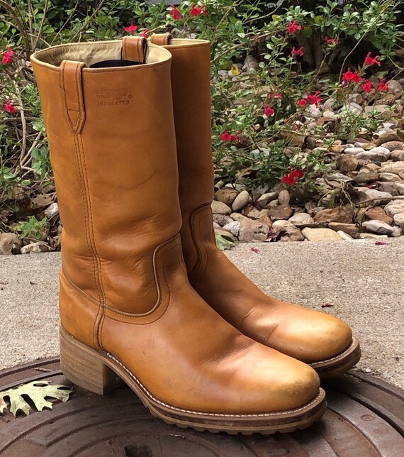 Vintage 70s Hippie Dingo Boots 1970s Acme Biker Bo