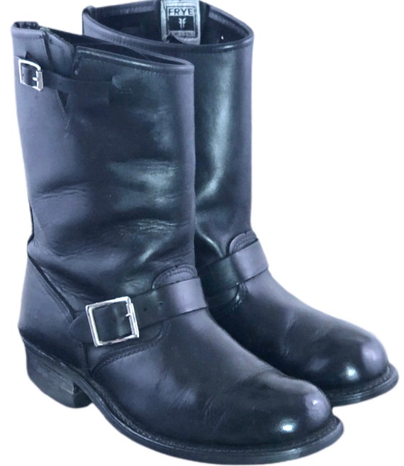 Vintage 80s Frye Boots Black Motorcycle Boots Harn