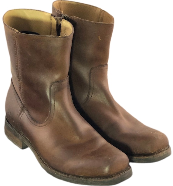 Vintage 70s 80s Frye Boots Vintage Zipper Boots Mo